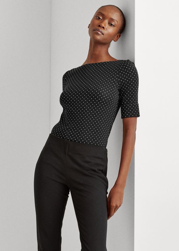 Top Ralph Lauren Polka-Dot Algodão-Blend Mulher 21837-EGTD